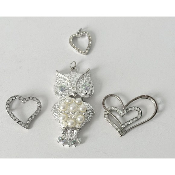 Rhinestone Silver Tone 53 Pieces Vtge to Now Necklaces Bracelets Earrings Broch - Picture 14 of 16